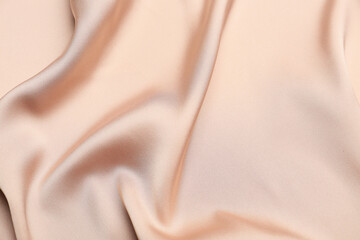 Texture of color fabric with folds as background, closeup