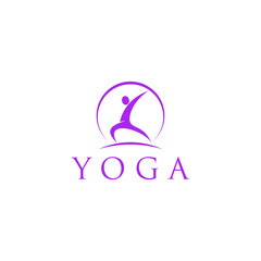 Yoga logo design vector graphic