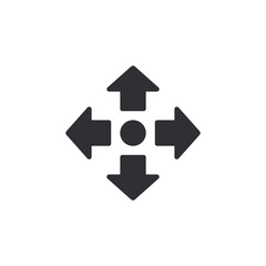 Move icon. Logo template. Extend. Resize icon. Enlarge button. Pointer. Direction movement. Move symbol. Repulse icon. Push away sign. Direction arrows. Arrows. Moving. Drag and drop. Position icon