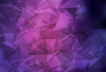 Obraz premium Dark Purple, Pink vector polygonal background.