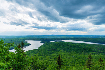 Fototapeta na wymiar lake and sky in Québec Canada