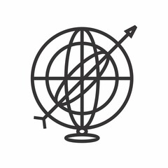 Armillary Sphere Vector / Symbol looks simple and elegant