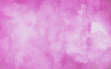 Pink watercolor background texture, blotches of watercolor paint, textured grainy paper, light pink wash with abstract blob design