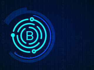 2d rendering bitcoin sign illustration