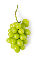 Shine Muscat grapes on a white background.