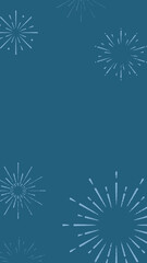 Firework burst background in blue