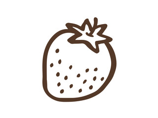 かわいいイチゴのスタンプ／手書きイラスト