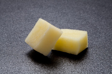 Close-up of chopped raw potatoes