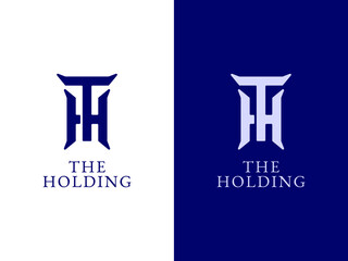Initial T and H logo design concept