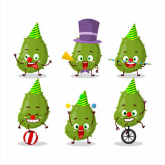 Cartoon character of virus desease with various circus shows