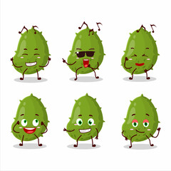 Fototapeta premium An image of virus desease dancer cartoon character enjoying the music