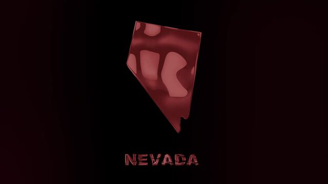 Nevada state lettering with glitch art effect. Nevada state. USA. United States of America. Text or labels Nevada with silhouette