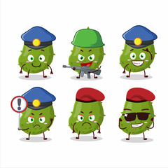 A dedicated Police officer of virus desease mascot design style