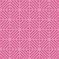 Japanese Diamond Dot Line Vector Seamless Pattern
