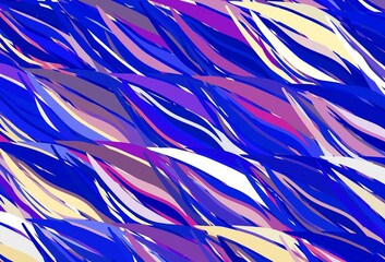 Dark colorful vector background with curved lines.