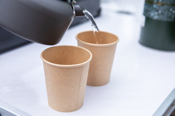 キャンプで淹れるコーヒー
ホットコーヒー