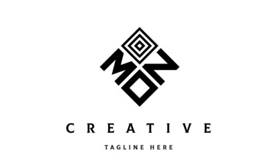 MNO square three latter logo vector