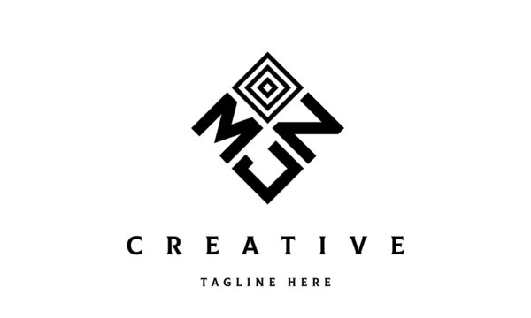 MNJ square three latter logo vector