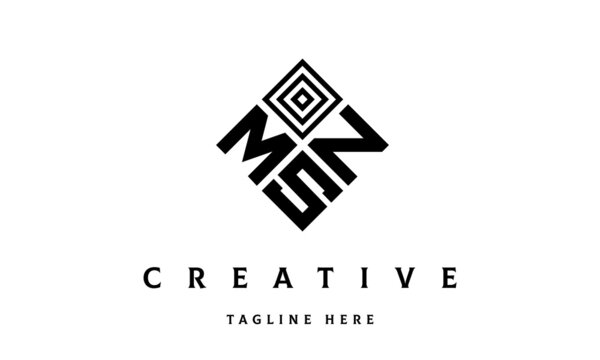 MNS square three latter logo vector