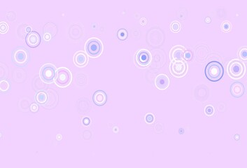 Light Pink, Blue vector background with bubbles.