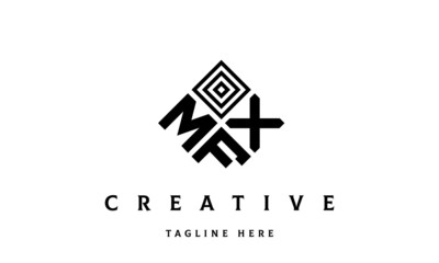 MXF square three latter logo vector	