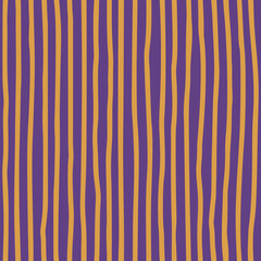 Vertical Lines Hand Drawn Seamless Pattern. Vector Stripe Background in Contemporary Style