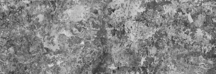 monochrome stucco wall with cracks and peeling paint flakes for overlay