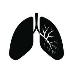 Lungs Vector Icon. Medical symbol. vector illustration