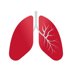 Lungs Vector Icon. Medical symbol. vector illustration