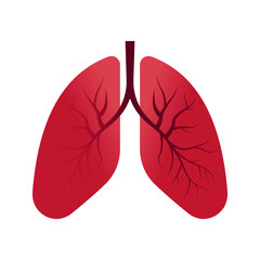 Lungs Vector Icon. Medical symbol. vector illustration