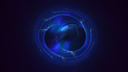 3D rendering abstract round light background