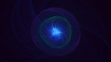 3D rendering abstract round light background