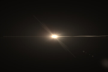 Fototapeta na wymiar Natural, Sun flare on the black background
