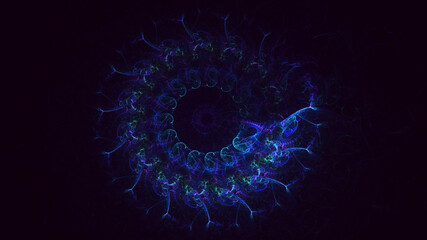 3D rendering abstract round light background