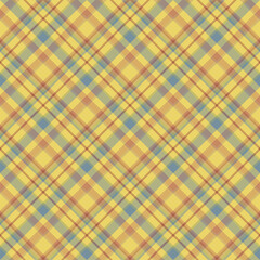 Plaid seamless pattern. Vector background of textile ornament. Flat fabric design.
