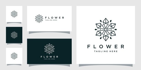 Fototapeta na wymiar Vector graphic of abstract flower logo design