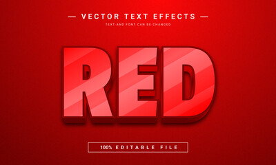 Red 3d Editable text effect template	