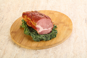 Delicous pork cured meat isolated