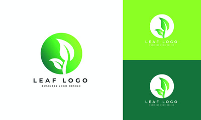 Green Leaf  Eco Icon Logo