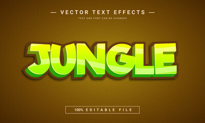 Jungle 3d Editable text effect template	