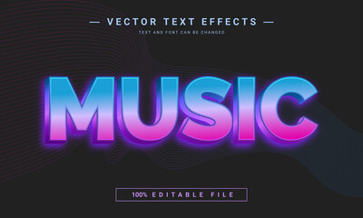 Music 3d Editable text effect template	