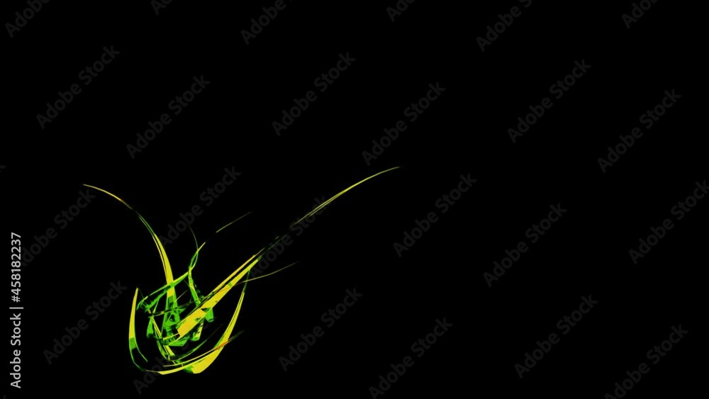 Poster chaotic movement of colorful light flares isolated on a black background, seamless loop. design. ben