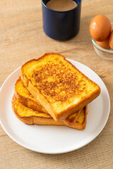 french toast on white plate