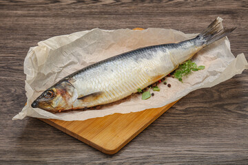 Salted Herring fish with pepper