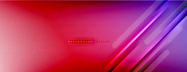 Abstract background - lines composition created with lights and shadows. Technology or business digital template. Trendy simple fluid color gradient abstract background with dynamic