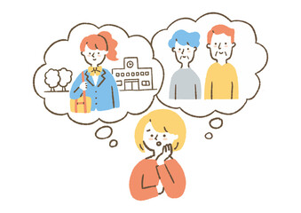 考え事が多い主婦_色