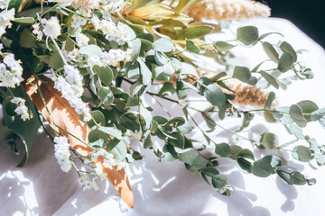 ドライフラワー　花束　白背景　イメージカット