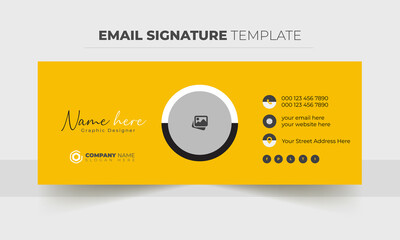 Email signature vector templates, Trendy email signature, Modern Professional awesome unique Corporate custom beautiful personal Office Email signature design template set with the layout,
