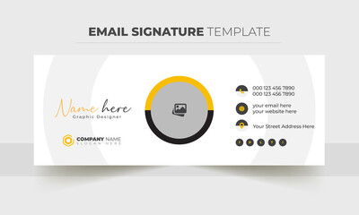 Email signature vector templates, Trendy email signature, Modern Professional awesome unique Corporate custom beautiful personal Office Email signature design template set with the layout,