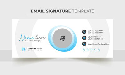 Email signature vector templates, Trendy email signature, Modern Professional awesome unique Corporate custom beautiful personal Office Email signature design template set with the layout,